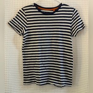 Mini Boden Striped Navy and White Tee